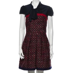 Vintage PRADA Woven Bouclé Tweed Dress